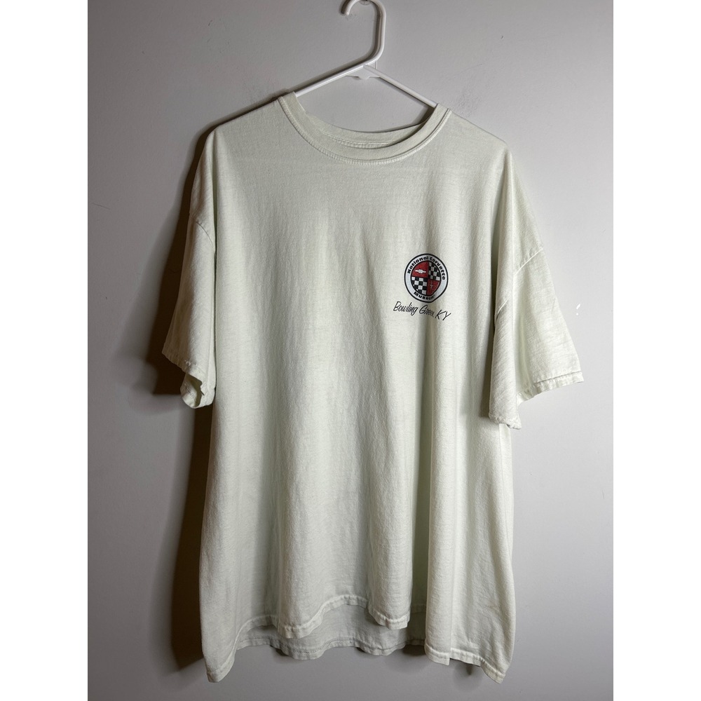 National Corvette Museum Kentucky White Graphic Short Sleeve T Shirt Mens 2XL